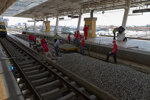 Mantenimiento de la Linea 1 del Metro de Maracaibo (Foto: Kenny Attow)