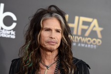 FILE - In this Friday, Nov. 14, 2014, file photo, Steven Tyler arrives at the Hollywood Film Awards at the Palladium, in Los Angeles. Tyler and Charlie XCX headlined the Rolling Stone Super Bowl party on Saturday, Jan. 31, 2015. (Photo by Jordan Strauss/Invision/AP, File)